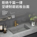 岩板浴室柜组合北欧轻奢洗手池洗脸台盆柜定制一体盆卫生间洗漱台