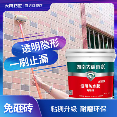 免砸砖外墙透明防水胶裂缝止漏墙面补漏防瓷砖补漏材料大禹巧匠