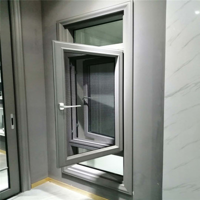 铝合金门窗厂家直供 85窗纱一体隔音平开窗户 防盗金刚网推拉窗户