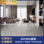 800x800通体连纹瓷砖广东佛山 灰色白色地砖家装批发工程玻化砖